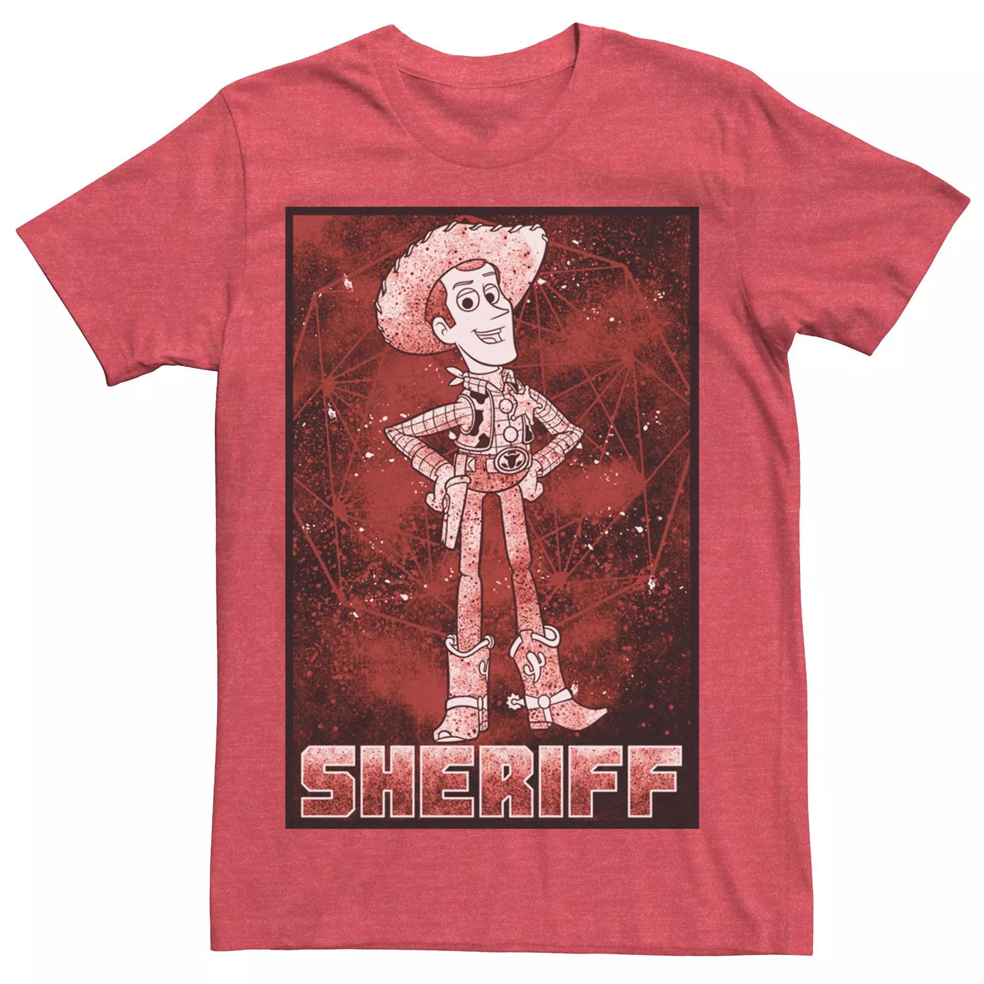 Men's Disney / Pixar's Toy Story Sheriff Woody Tee, Size: XXL, Red Grey Product Image