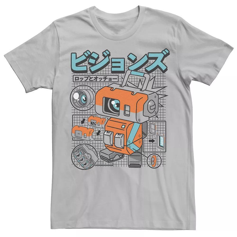 Men's Star Wars Visions Robo Schematic Graphic Tee, Size: XS, White Product Image