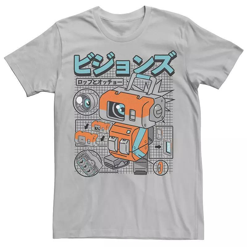 Men's Star Wars Visions Robo Schematic Graphic Tee, Size: XS, White Product Image