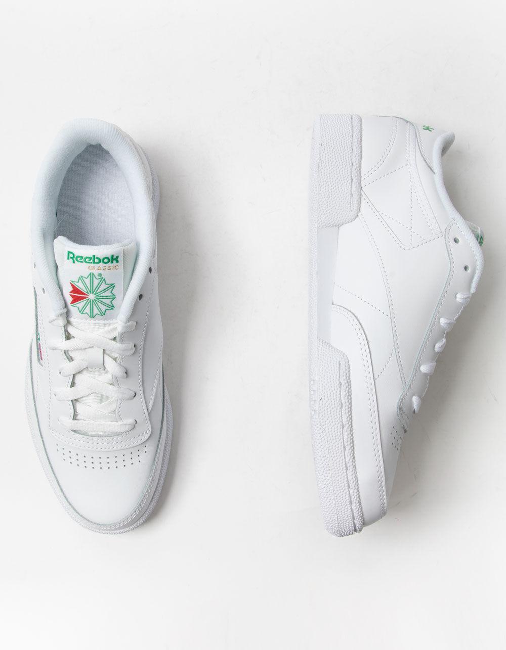 REEBOK Club C 85 Shoes - WHT/GREEN Product Image