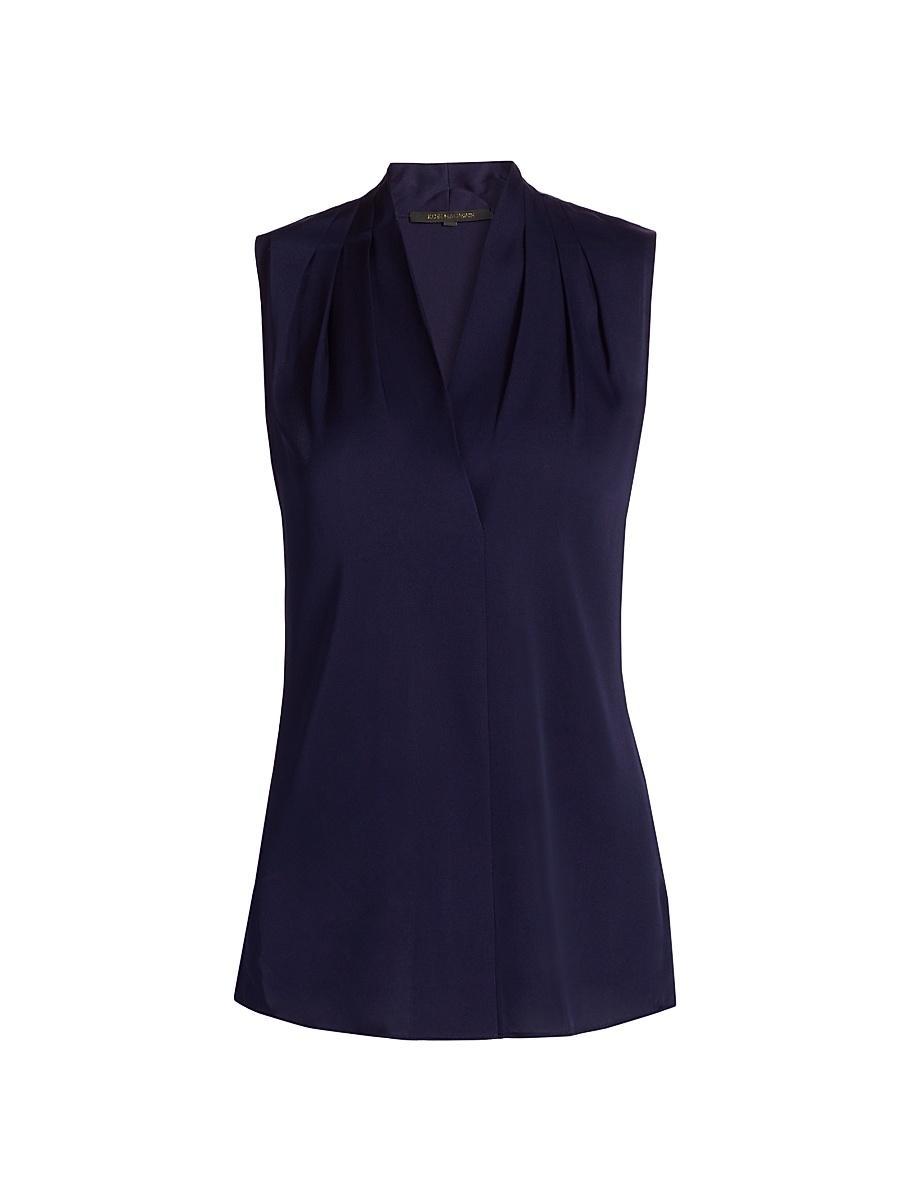 Womens Mila Sleeveless Silk-Blend Blouse Product Image