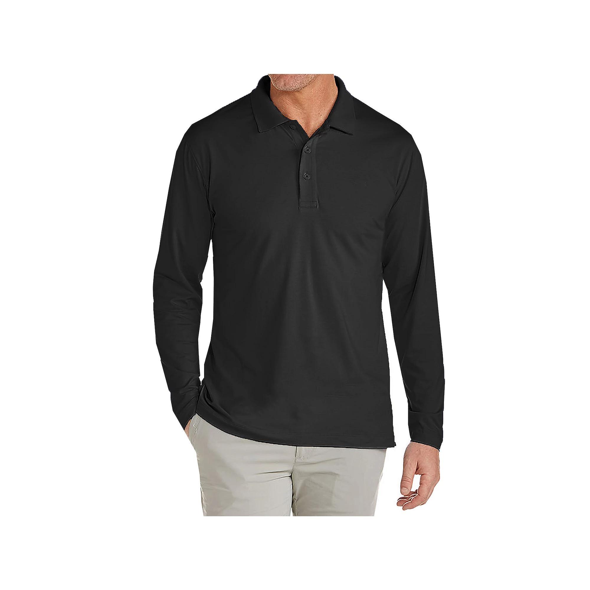 Men's JumpStart Modern Fit Long Sleeve Polo Shirt, Size: Large, Black Product Image
