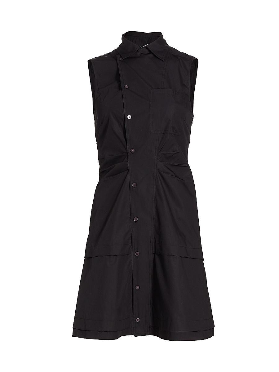 Womens Satina Tiered Sleeveless Shirtdress Product Image