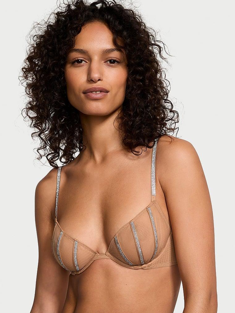 Sheer Shine Unlined Low-Cut Demi Bra Product Image
