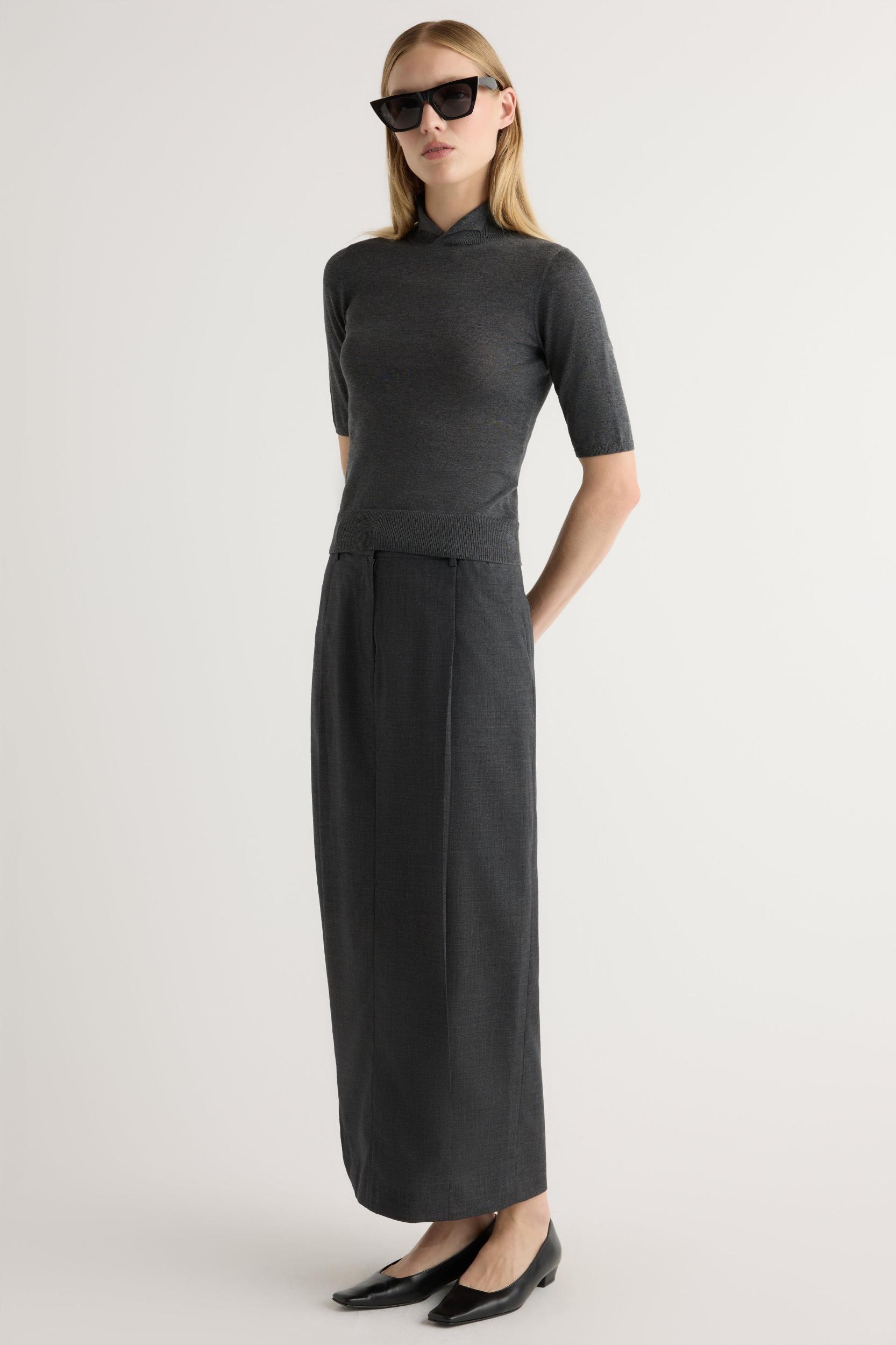 Gia Cotton-Silk Turtleneck Knit Top Product Image