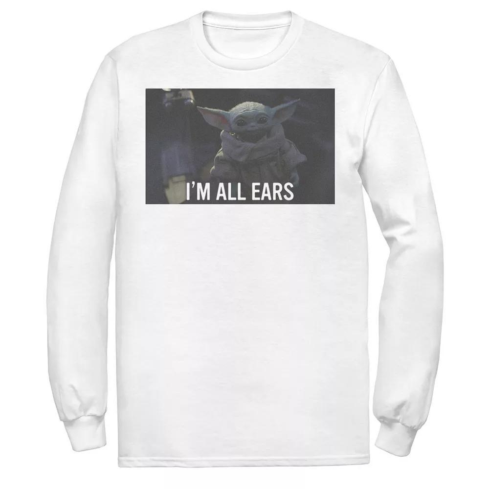 Men's Star Wars The Mandalorian The Child I'm All Ears Portrait Tee, Size: XL, White Product Image