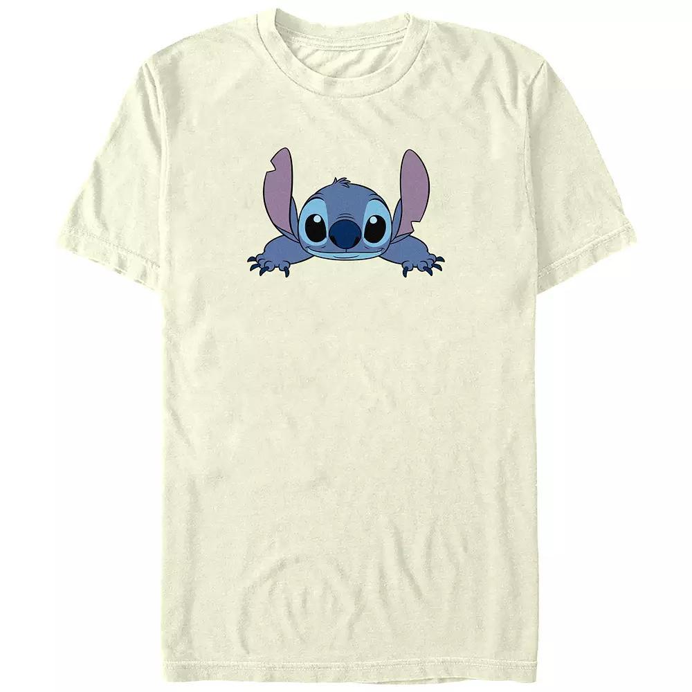 Disney's Lilo & Stitch Lay Down Stitch Juniors' Boyfriend Graphic Tee, Women's, Size: Medium, Natural Product Image