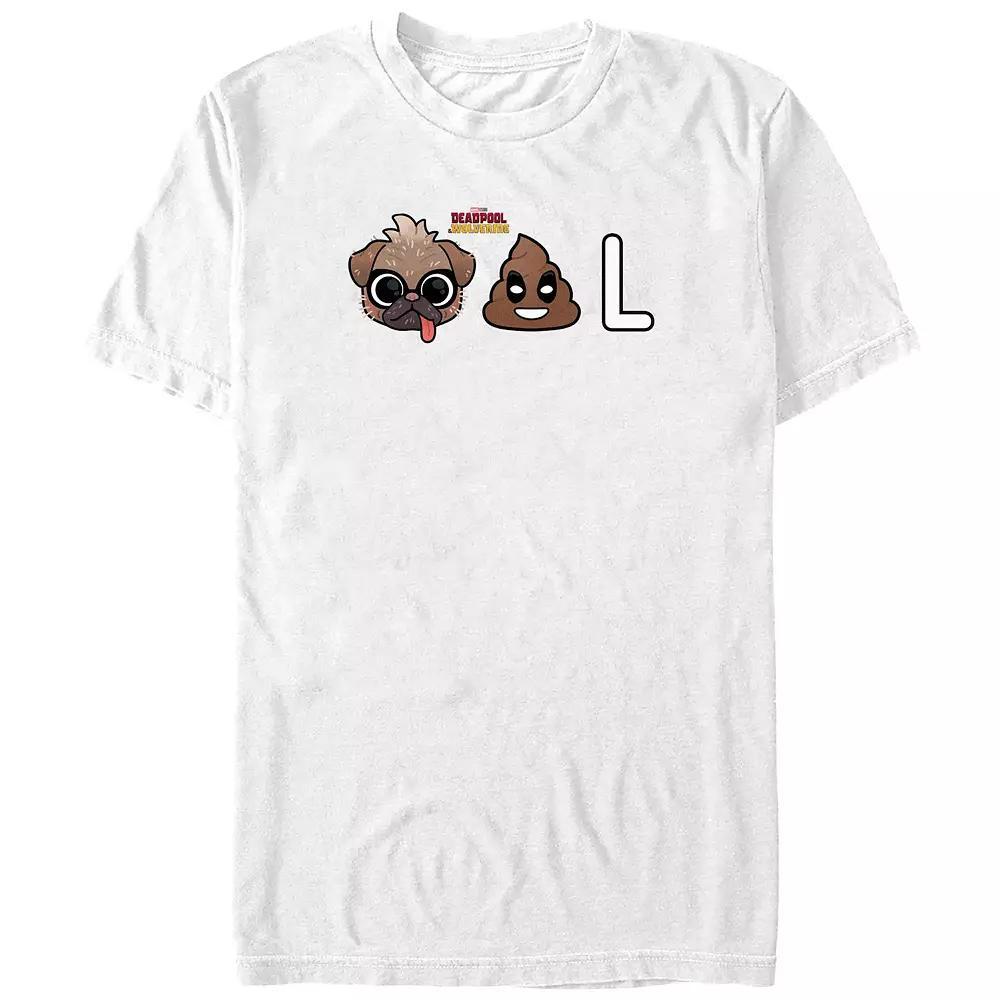 Big & Tall Marvel Deadpool & Wolverine Dogpool Emojis Graphic Tee, Men's, Size: XXL Tall, White Product Image