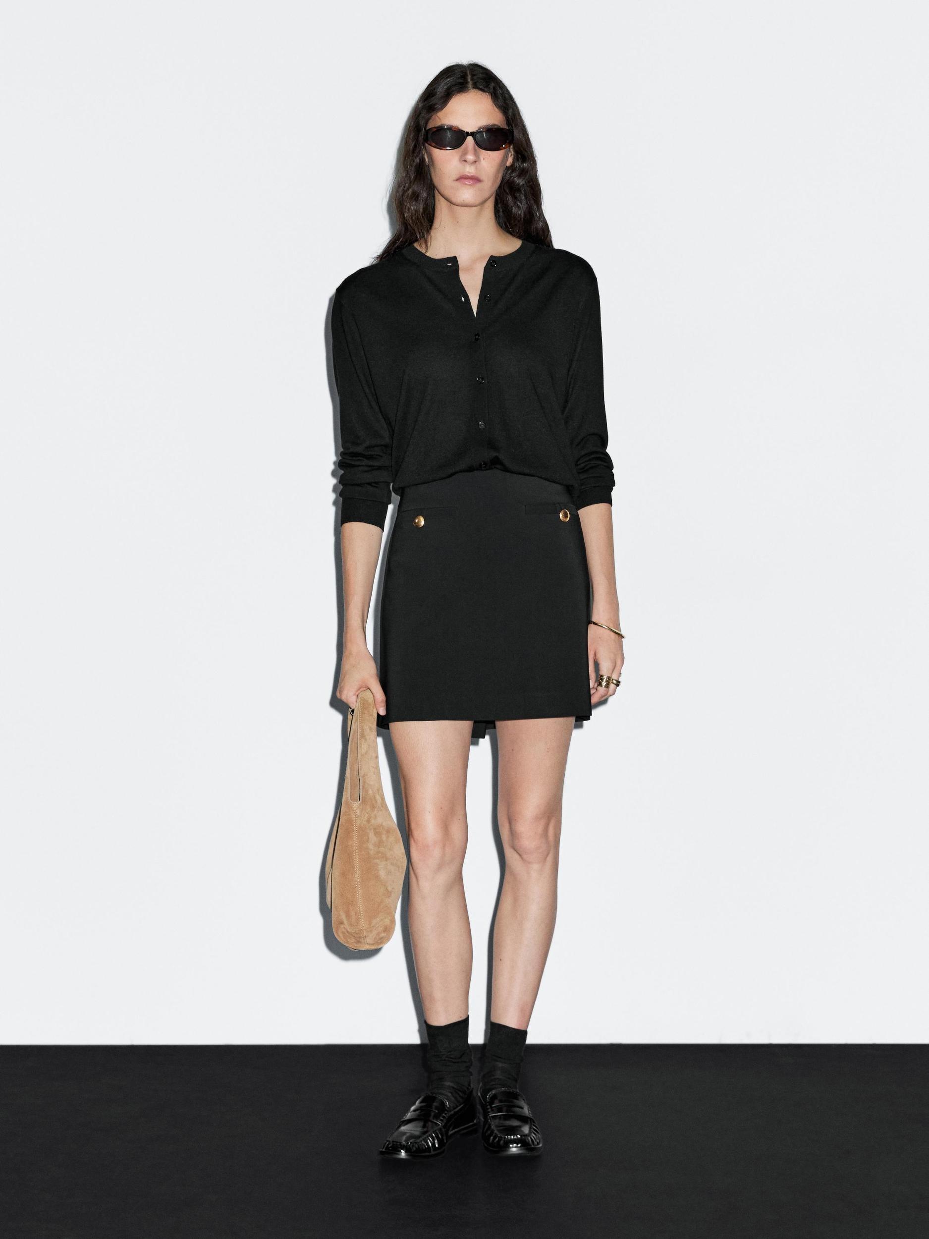 Button-up mini skirt Product Image