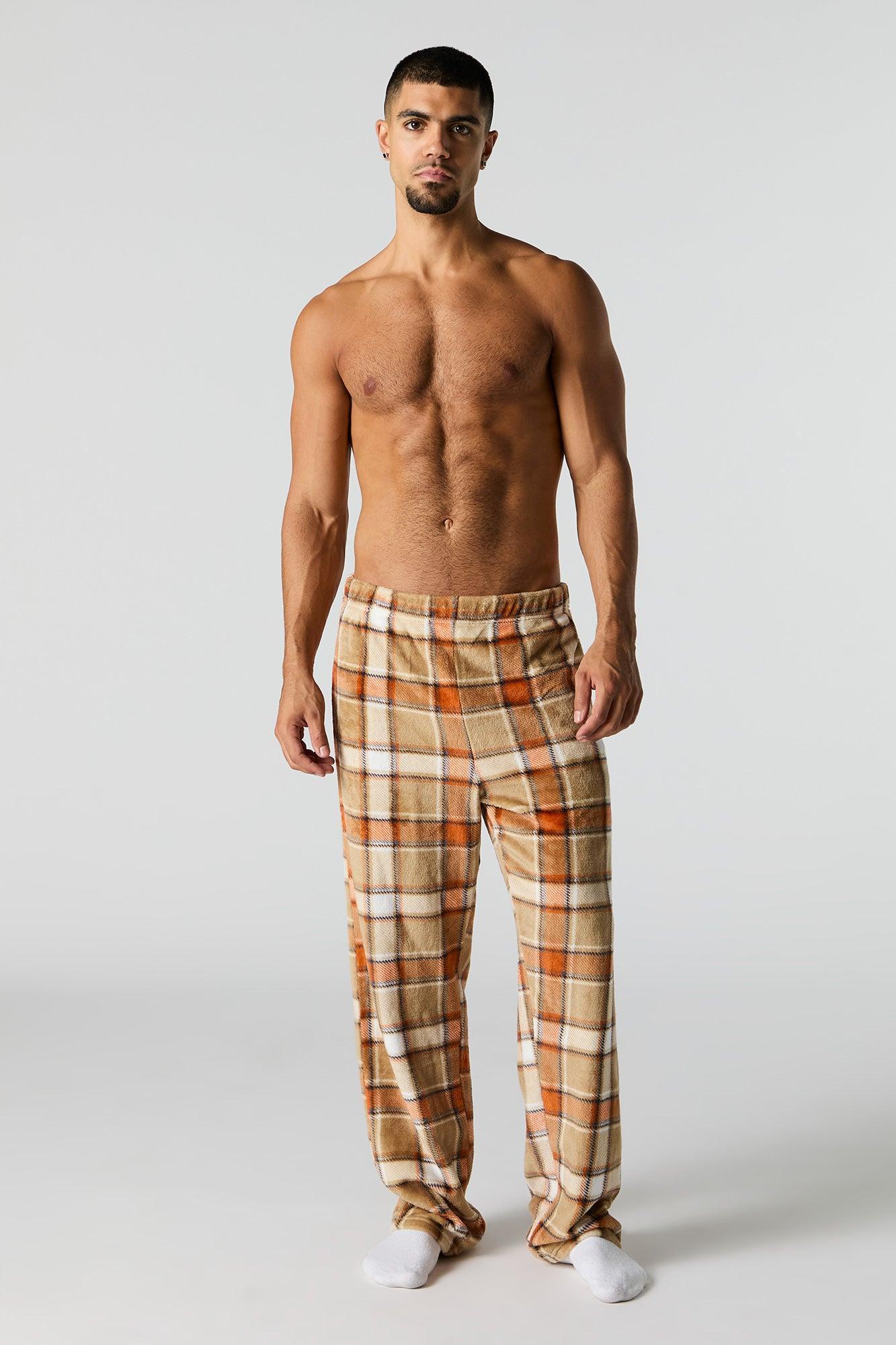 Printed Plush Pajama Pant Male Product Image