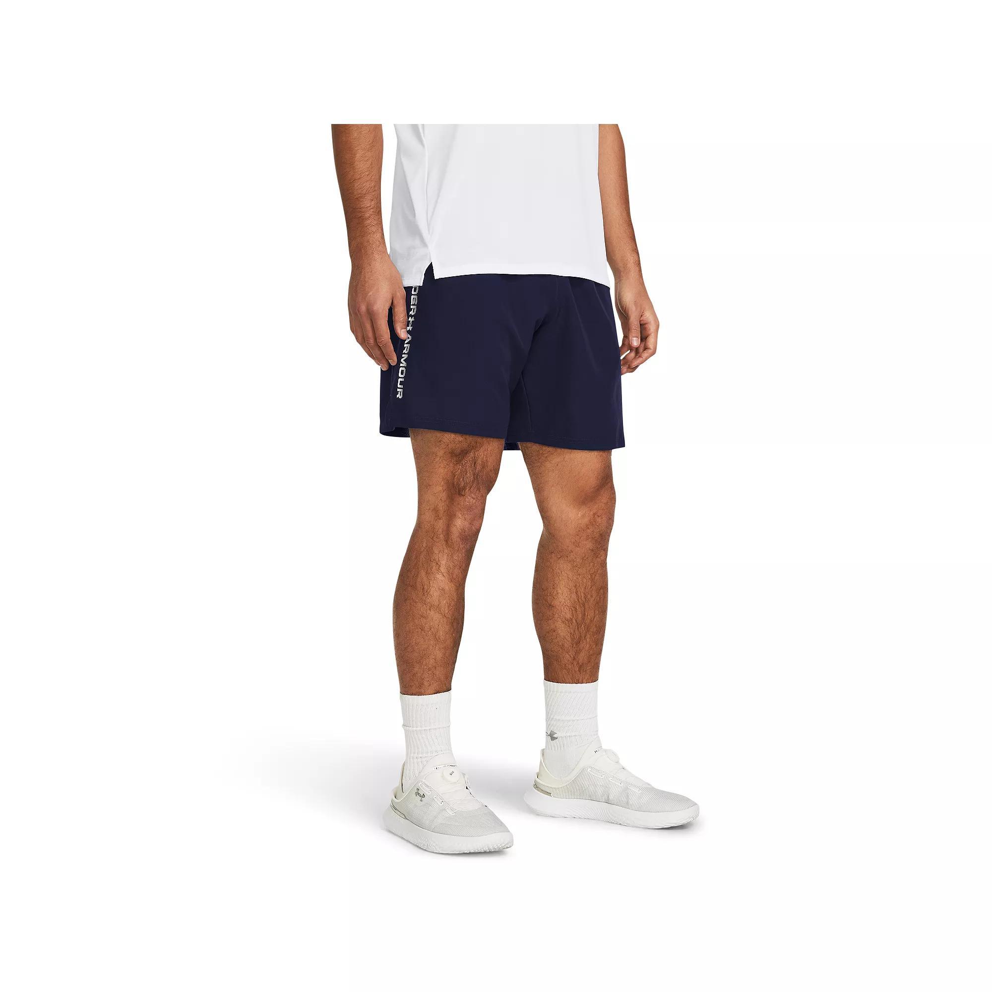 Big & Tall Under Armour Woven Wordmark Shorts, Men's, Size: XL Tall, Castlerock Product Image