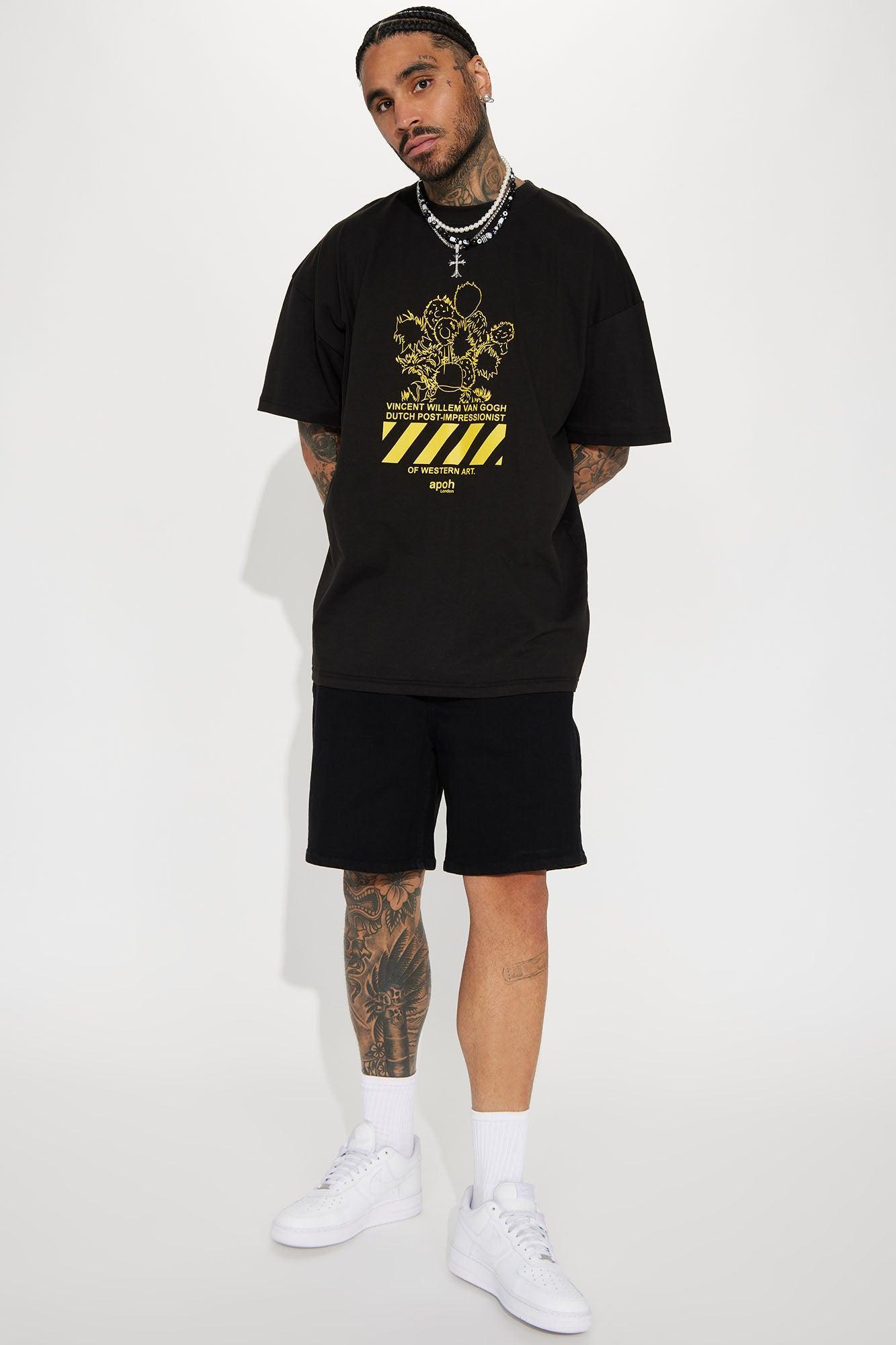 Mike Relaxed Denim Shorts - Black Product Image