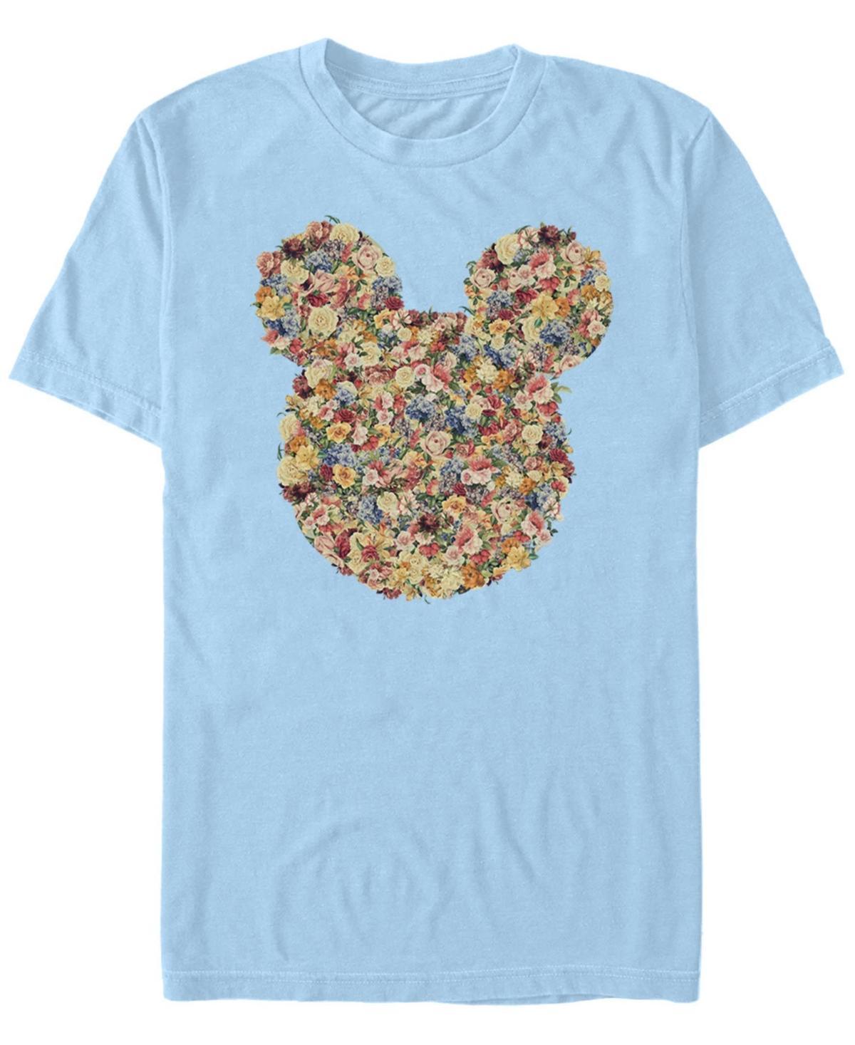 Disney's Mickey And Friends Mickey Mouse Men's Floral Fill Tee, Size: 3XL, Light Blue Product Image