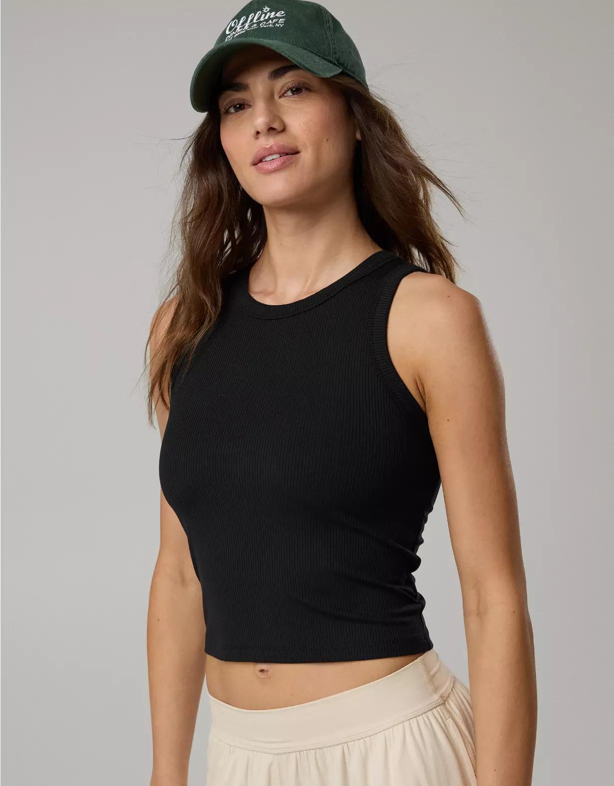OFFLINE By Aerie Thumbs Up Heavyweight Cropped Tank Top Product Image