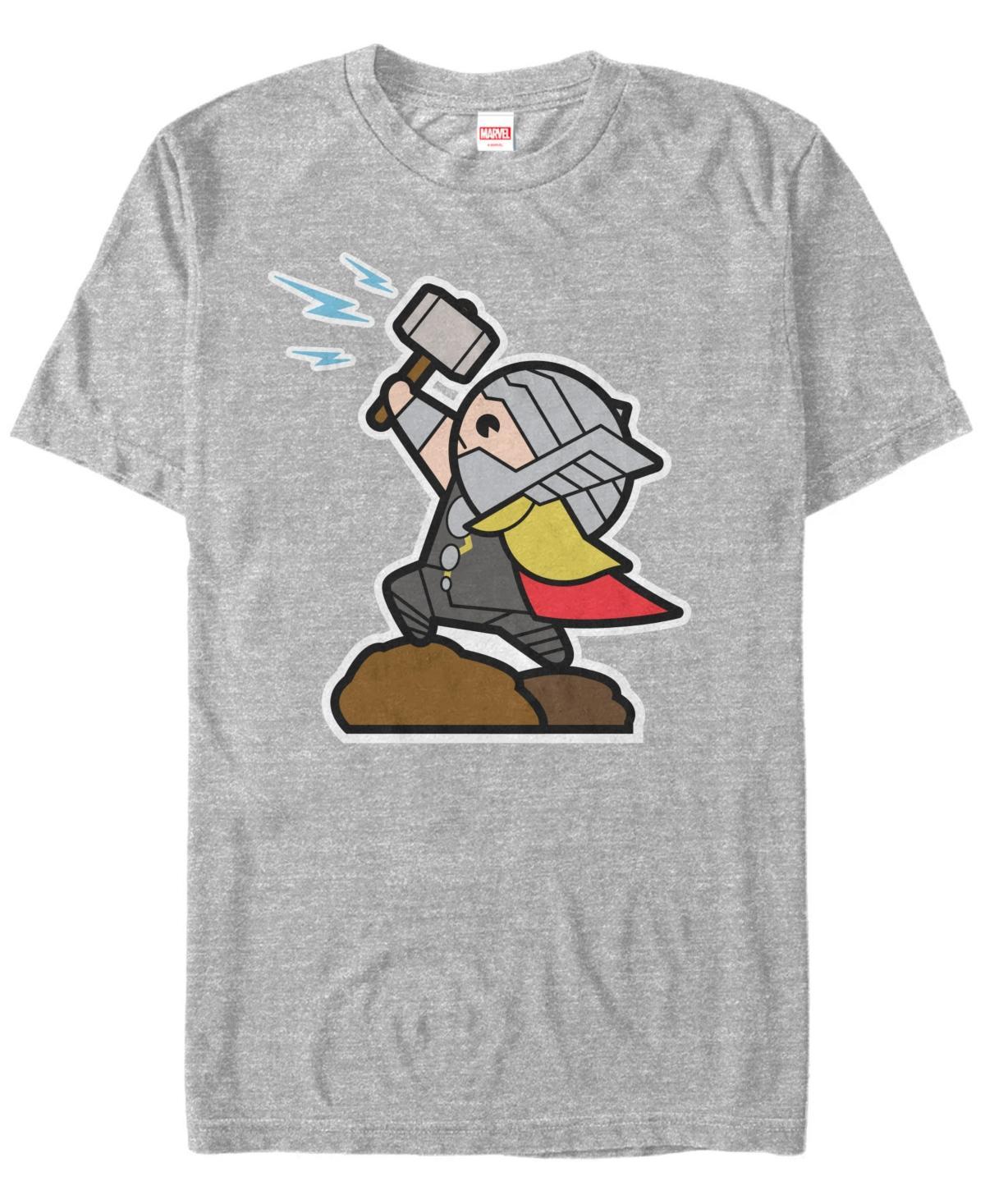 Men's Marvel Thor Kawaii Tee, Size: Small, Athletic Grey Product Image