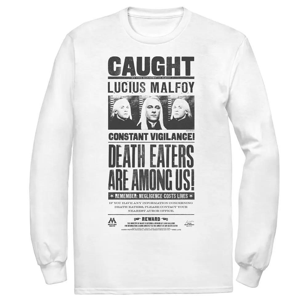 Mens Harry Potter Lucius Malfoy Caught Poster Long Sleeve Graphic Tee Product Image