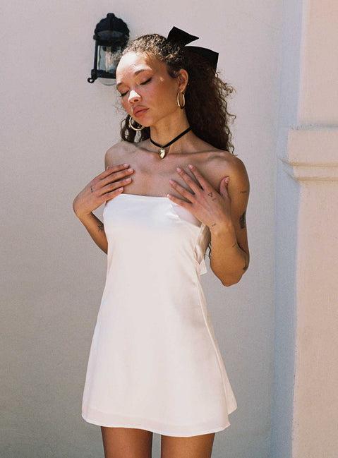 Shaya Strapless Mini Dress White Product Image