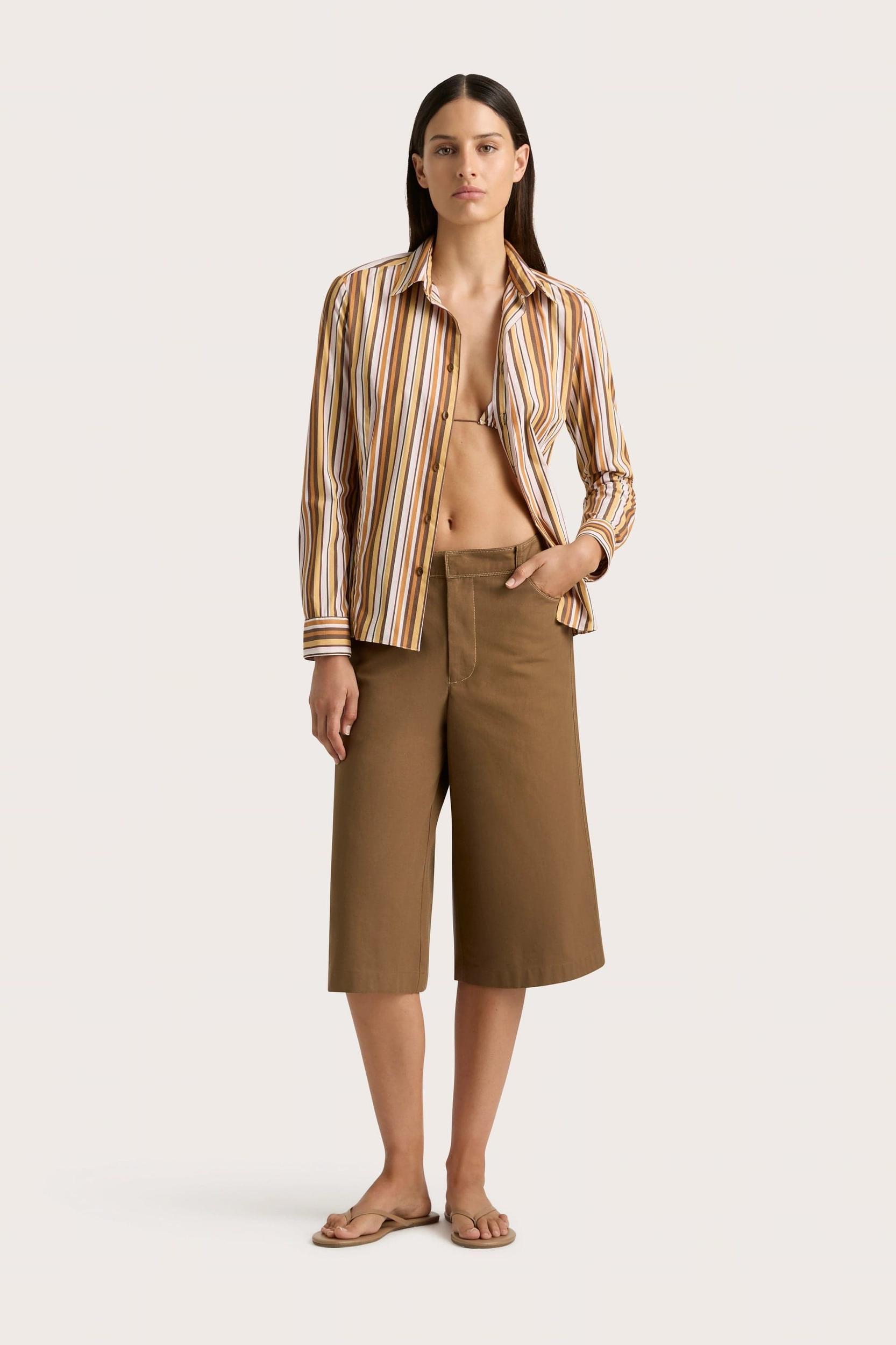 En Vau Shirt Terracotta Stripe - Final Sale Product Image