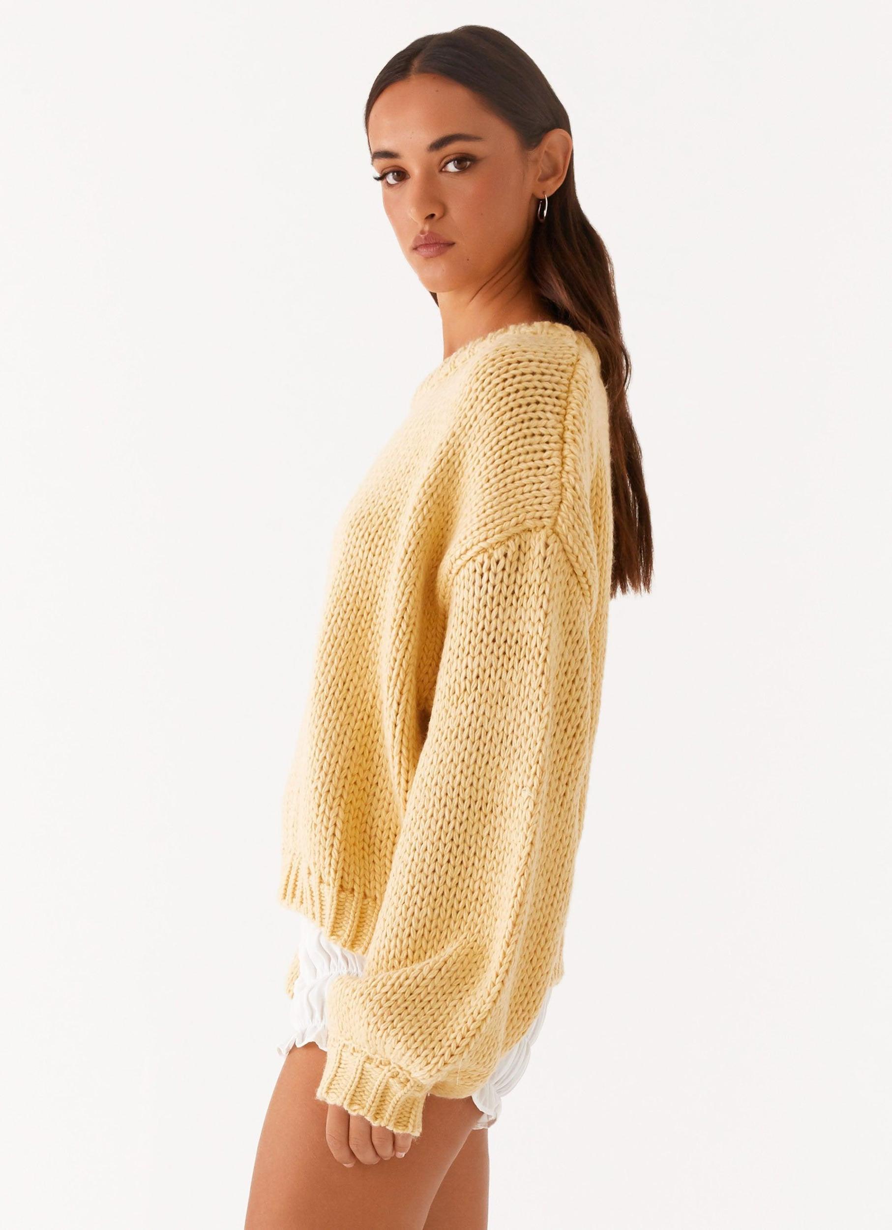Costella Knit Sweater - Yellow Product Image