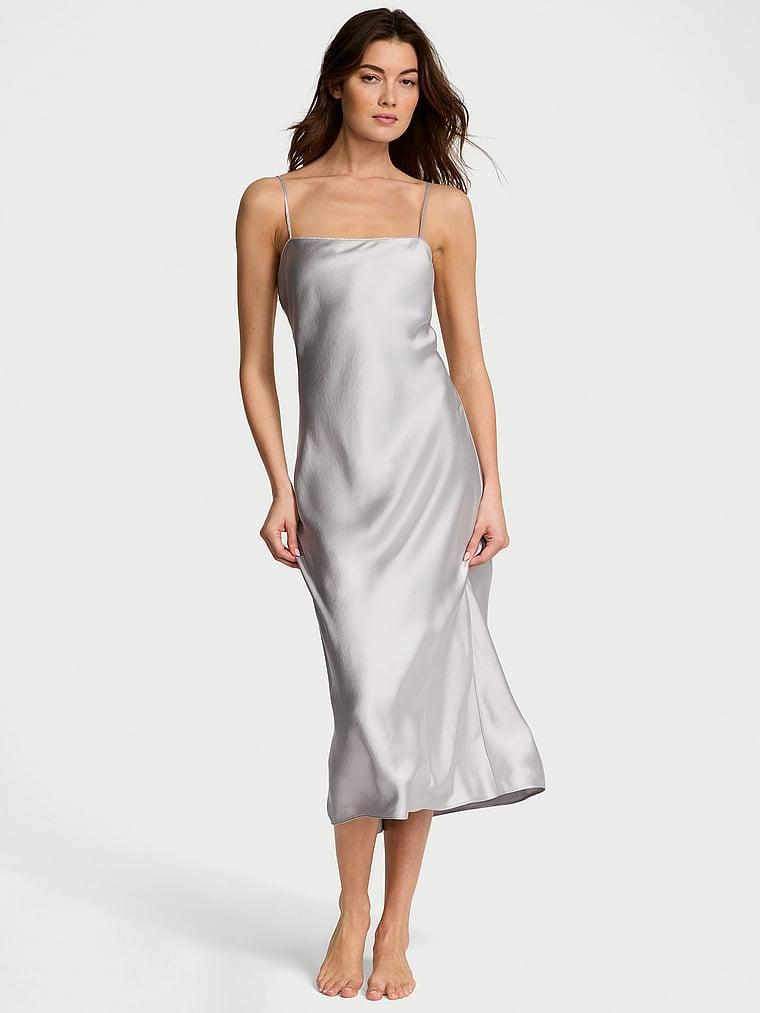 Luxe Satin Long Slip Dress Product Image
