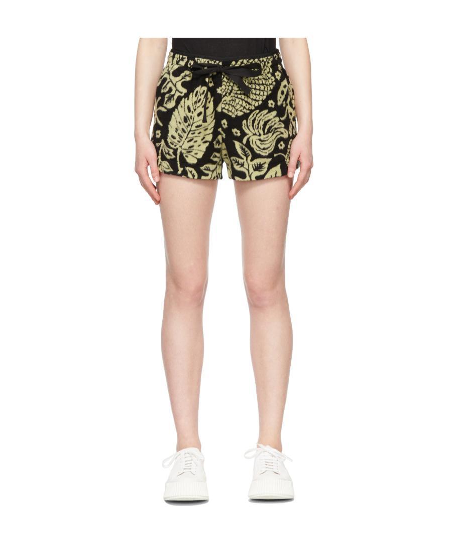 JIL SANDER Pattern Printed Cotton Shorts In Nude Product Image