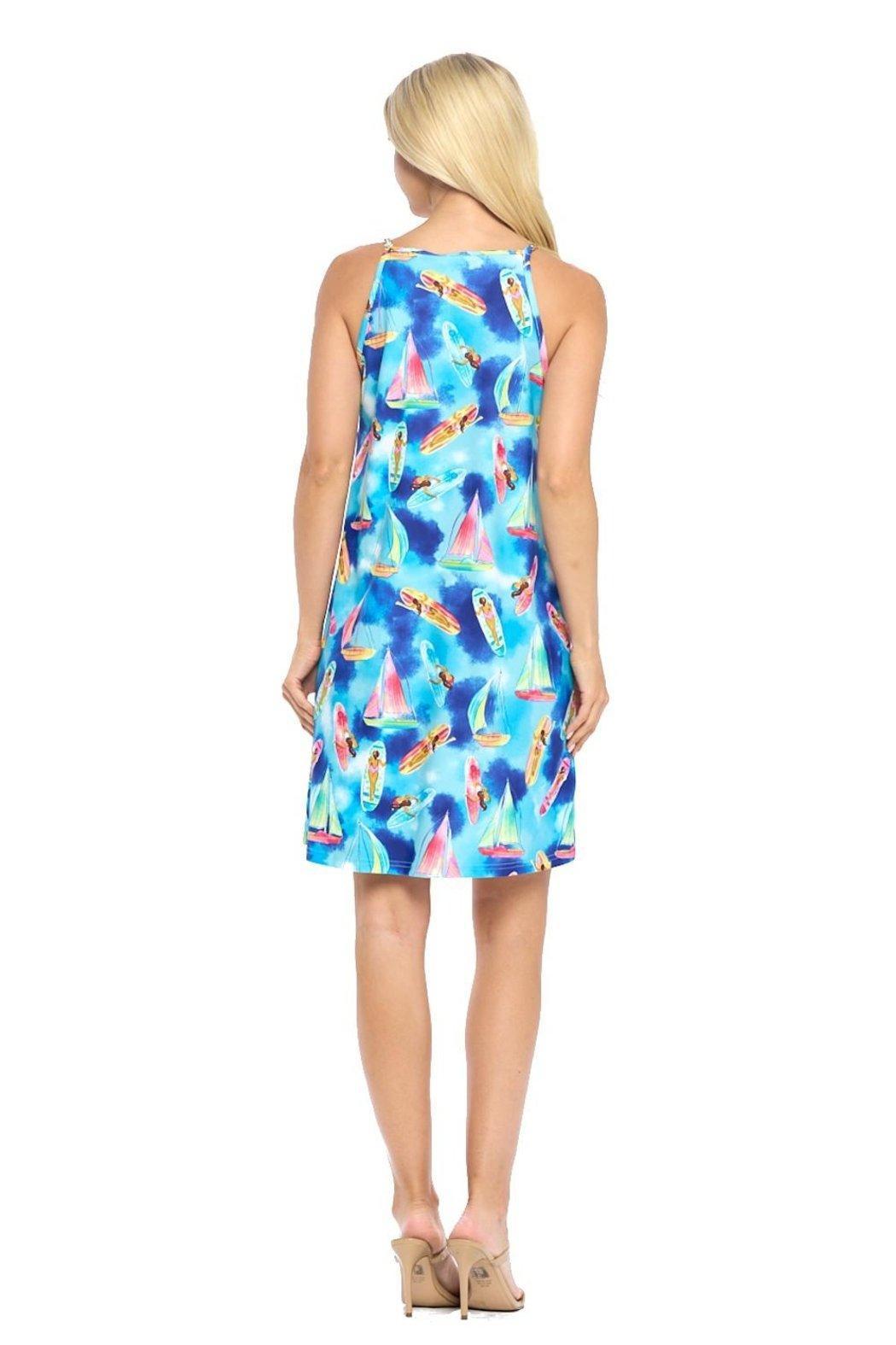 Blue Chain Strap Dress Product Image