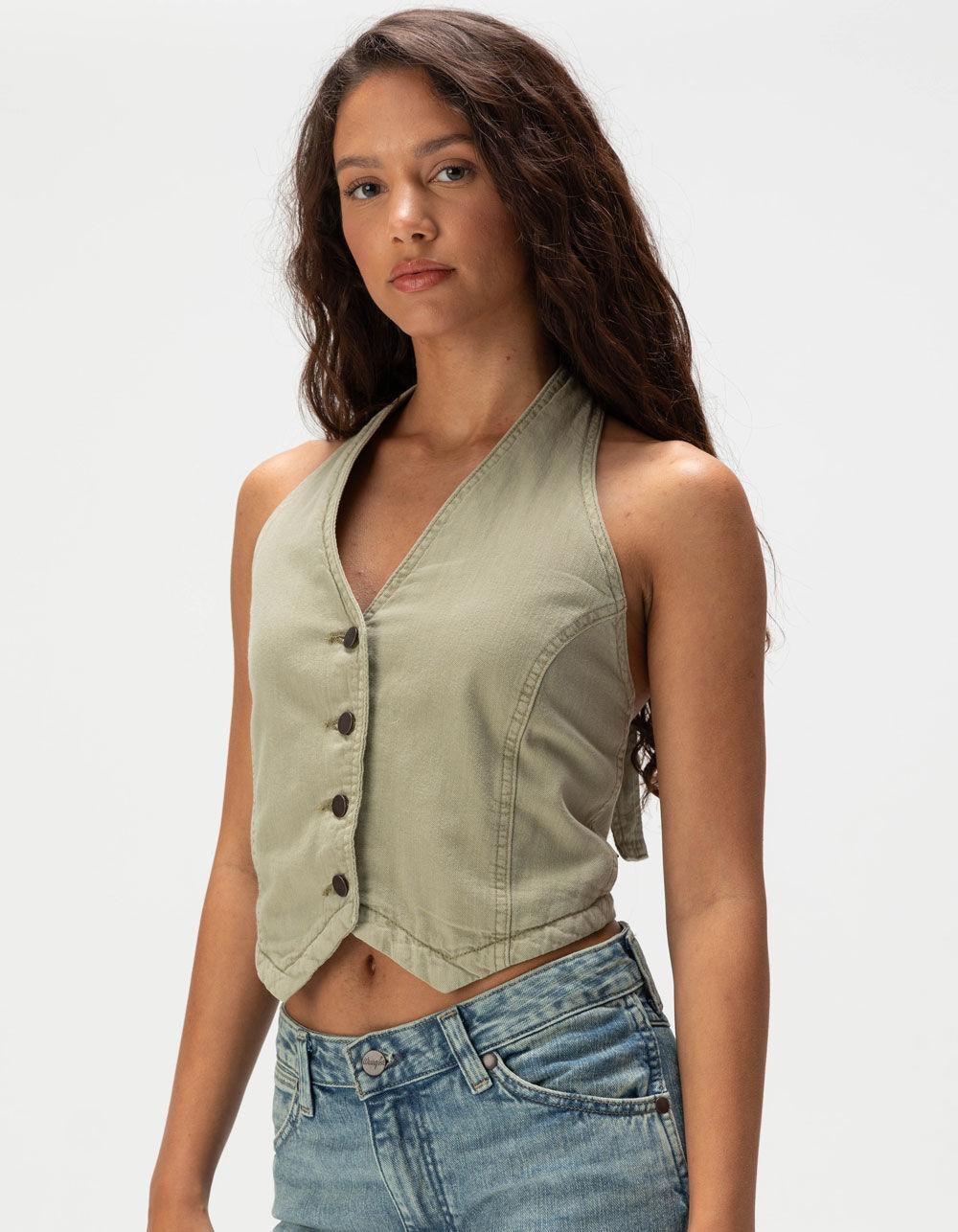 WRANGLER Womens Halter Vest - SAGE Product Image