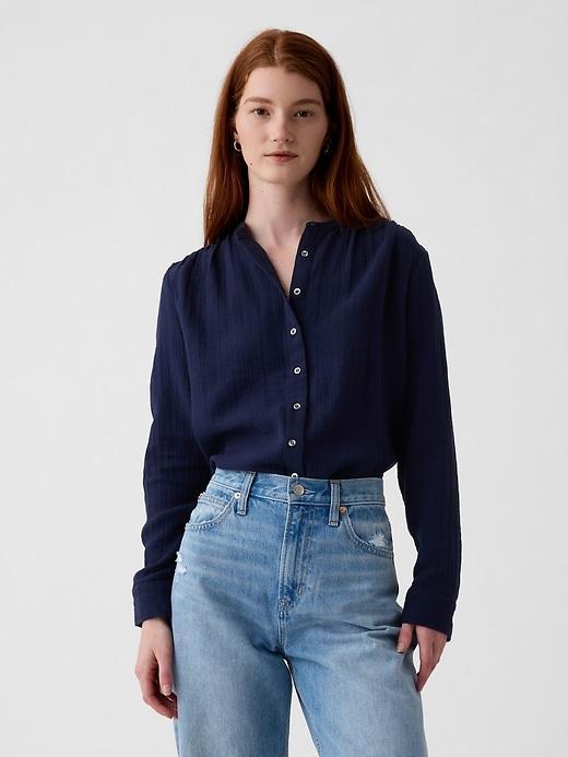 Crinkle Gauze Shirt Product Image