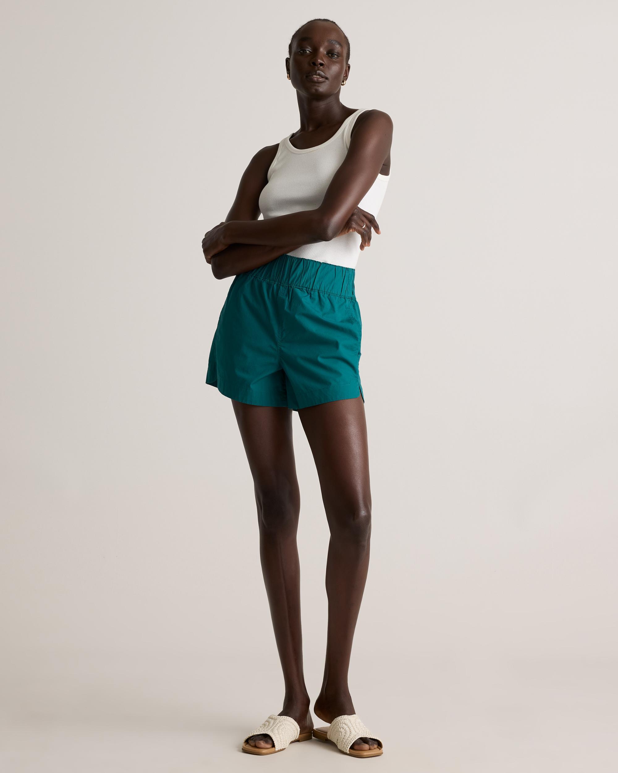 Quince | Women's Poplin Pull-On Shorts Size XS, Organic Cotton Product Image