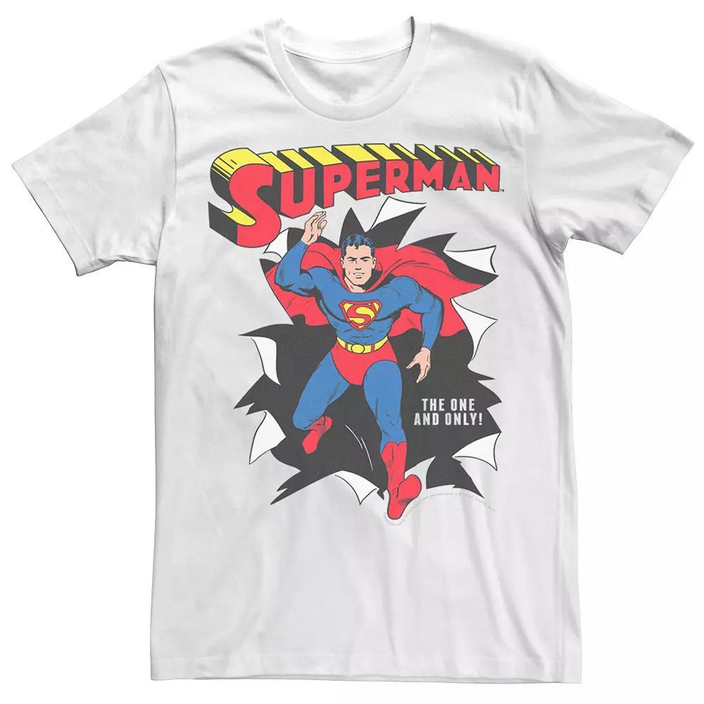 Men's DC Comics Superman The One And Only Vintage Portrait Graphic Tee, Size: XL, White Product Image
