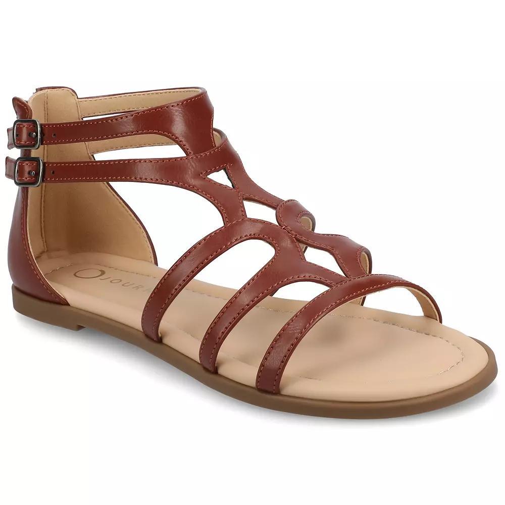 Journee Genneva Womens Comfort Adjustable Strap Flat Sandals Product Image