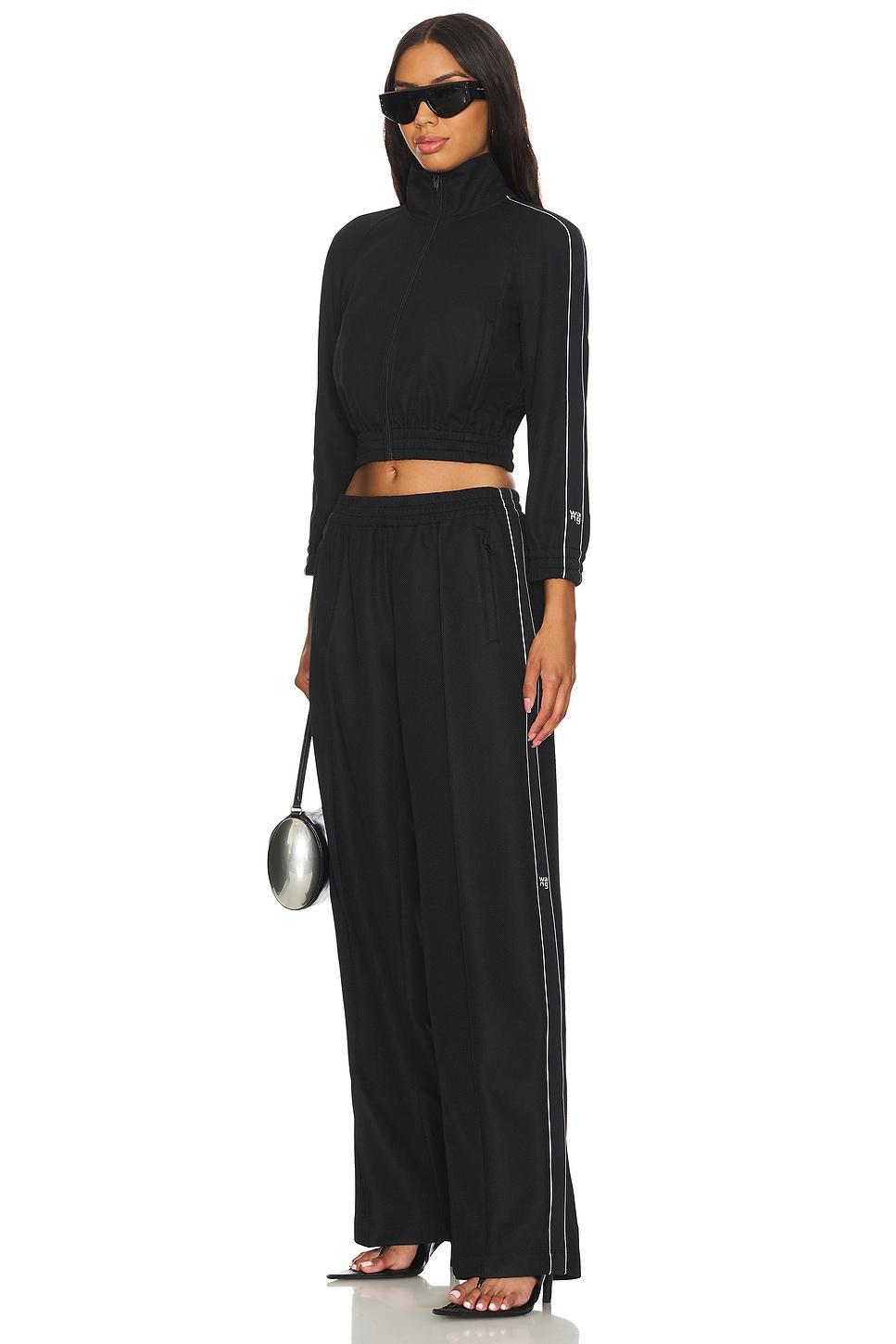 Cropped Track Jacket With Logo Webbing Tape Alexander Wang Product Image
