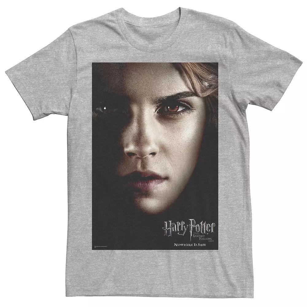 Men's Harry Potter Deathly Hallows Hermoine Poster Graphic Tee, Size: Large, Athletic Grey Product Image