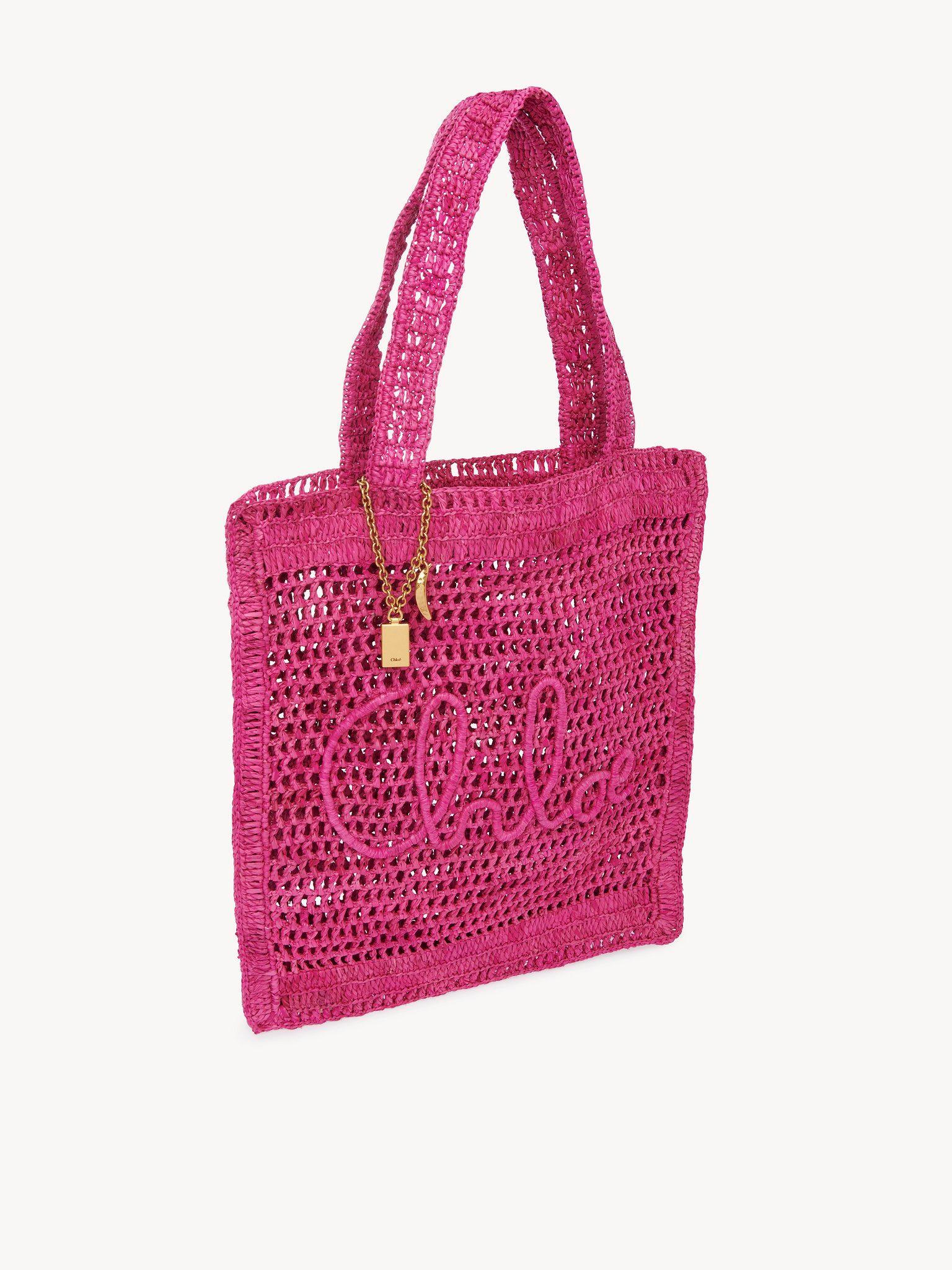 Summer Banana tote bag in raffia Product Image