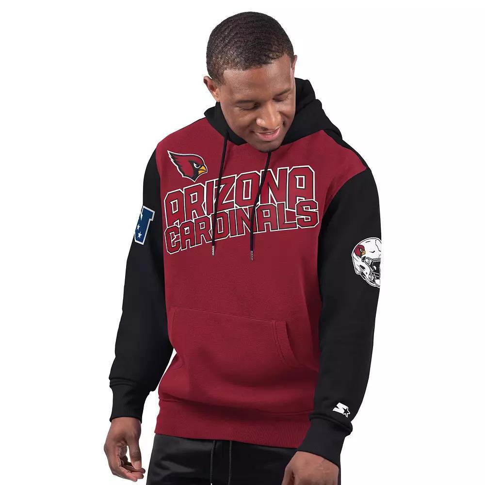 Men's Starter Cardinal Arizona Cardinals Extreme Pullover Hoodie, Size: Large, Red Product Image