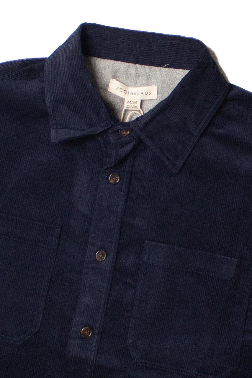 Navy Corduroy Button Down Shirt Product Image