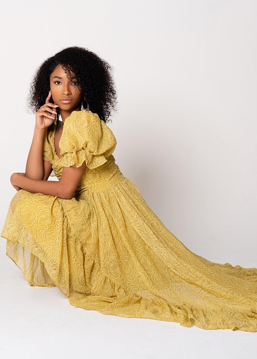 Swan Impact Dress in Citron Female Product Image