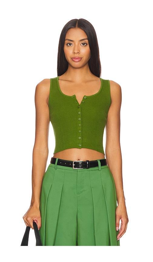 Daryn Button Thru Cropped Tank Alice + Olivia Product Image
