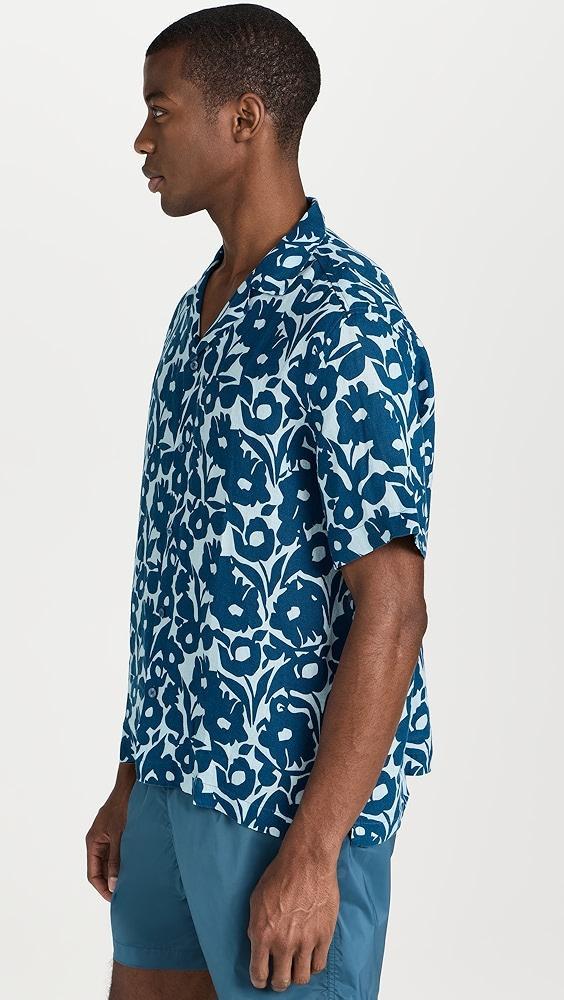 Frescobol Carioca Roberto Perennial Print Linen Shirt | Shopbop Product Image