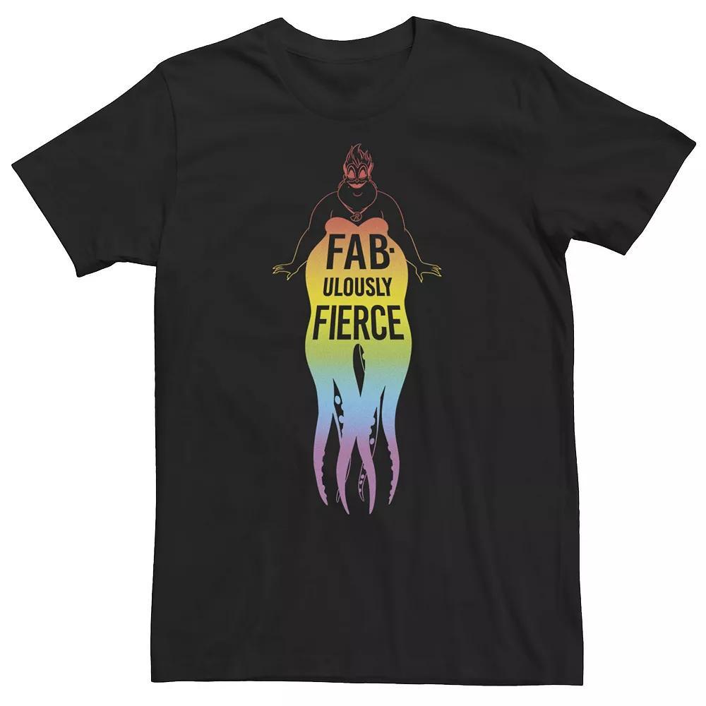 Big & Tall Disney Ursula Fabulously Fierce Gradient Portrait Tee, Men's, Size: XL Tall, Black Product Image