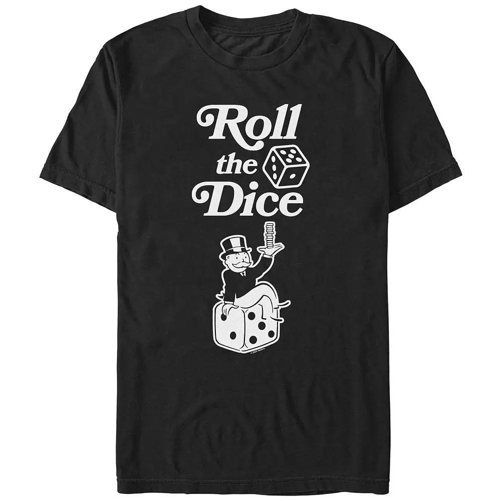 Men's Monopoly Roll The Dice Graphic Tee, Size: XXL, Black Product Image