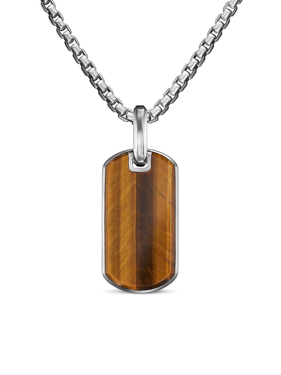 Mens Chevron Tag in Sterling Silver Product Image