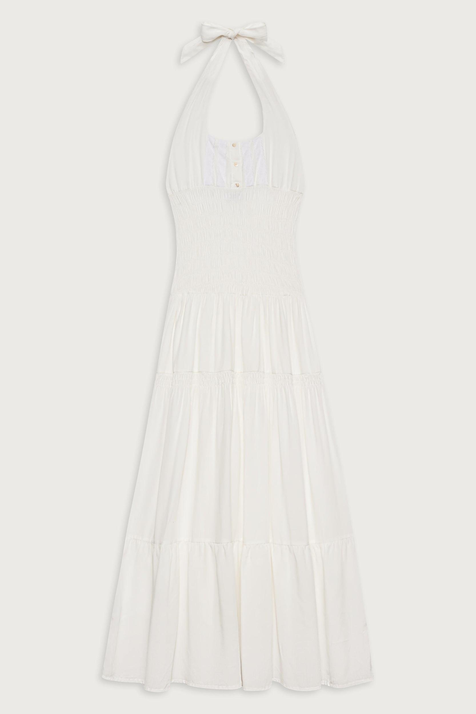 River Halter Maxi Dress - White Product Image