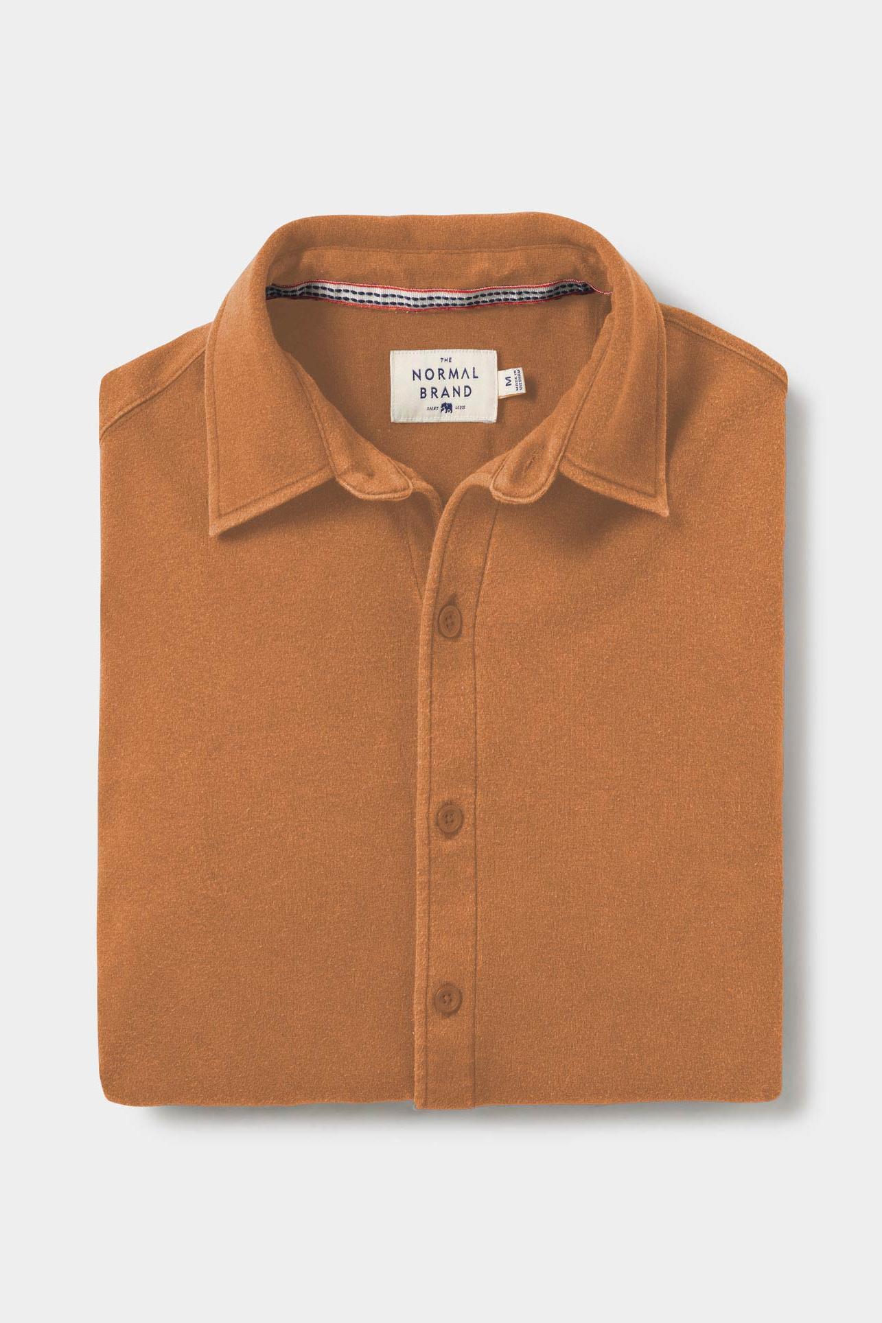 Puremeso Acid Wash Button Up Shirt - Almond Product Image