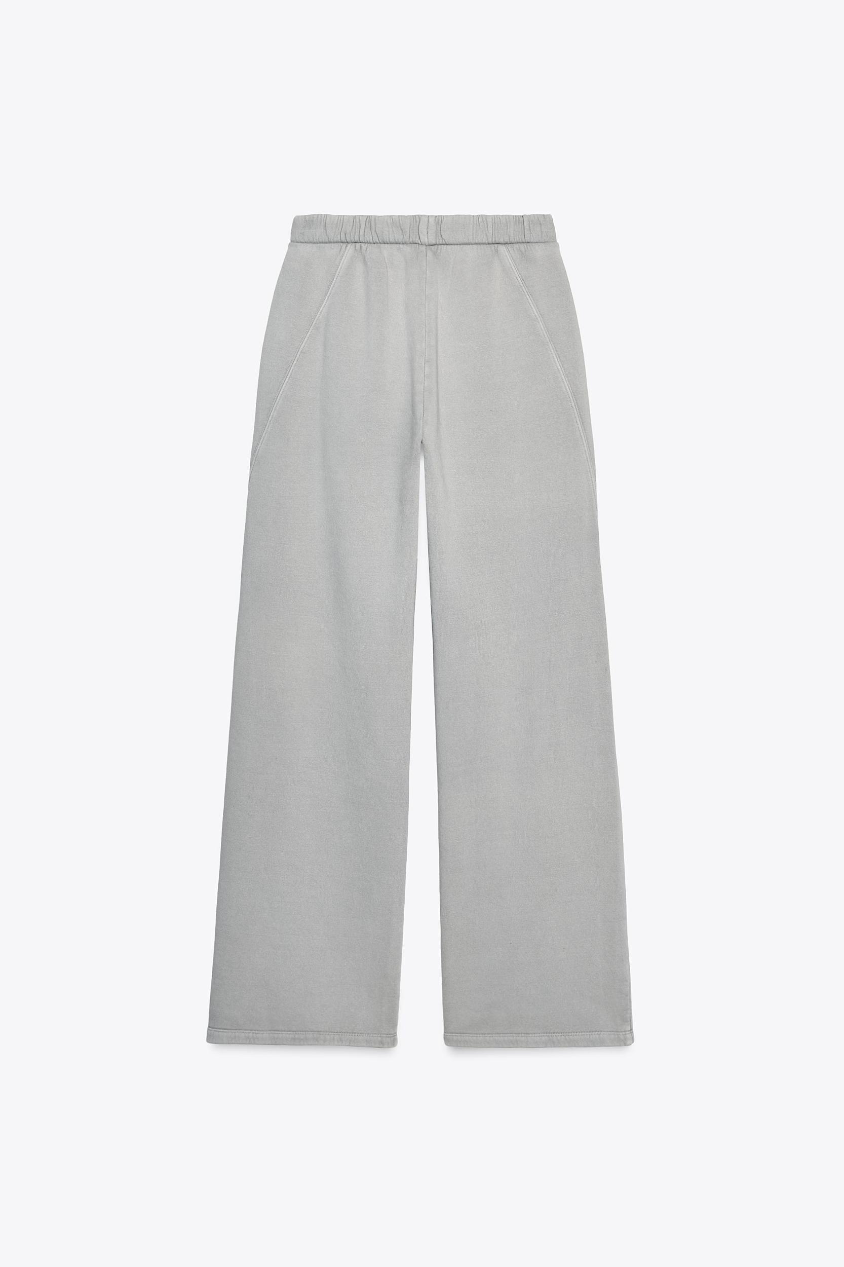 WASHED EFFECT TEXT DETAIL SWEATPANTS Product Image