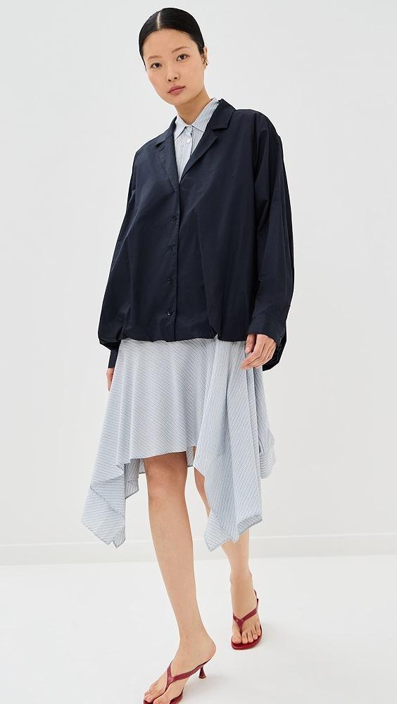 Tibi Eco Poplin Bubble Hem Shirt Jacket | Shopbop Product Image