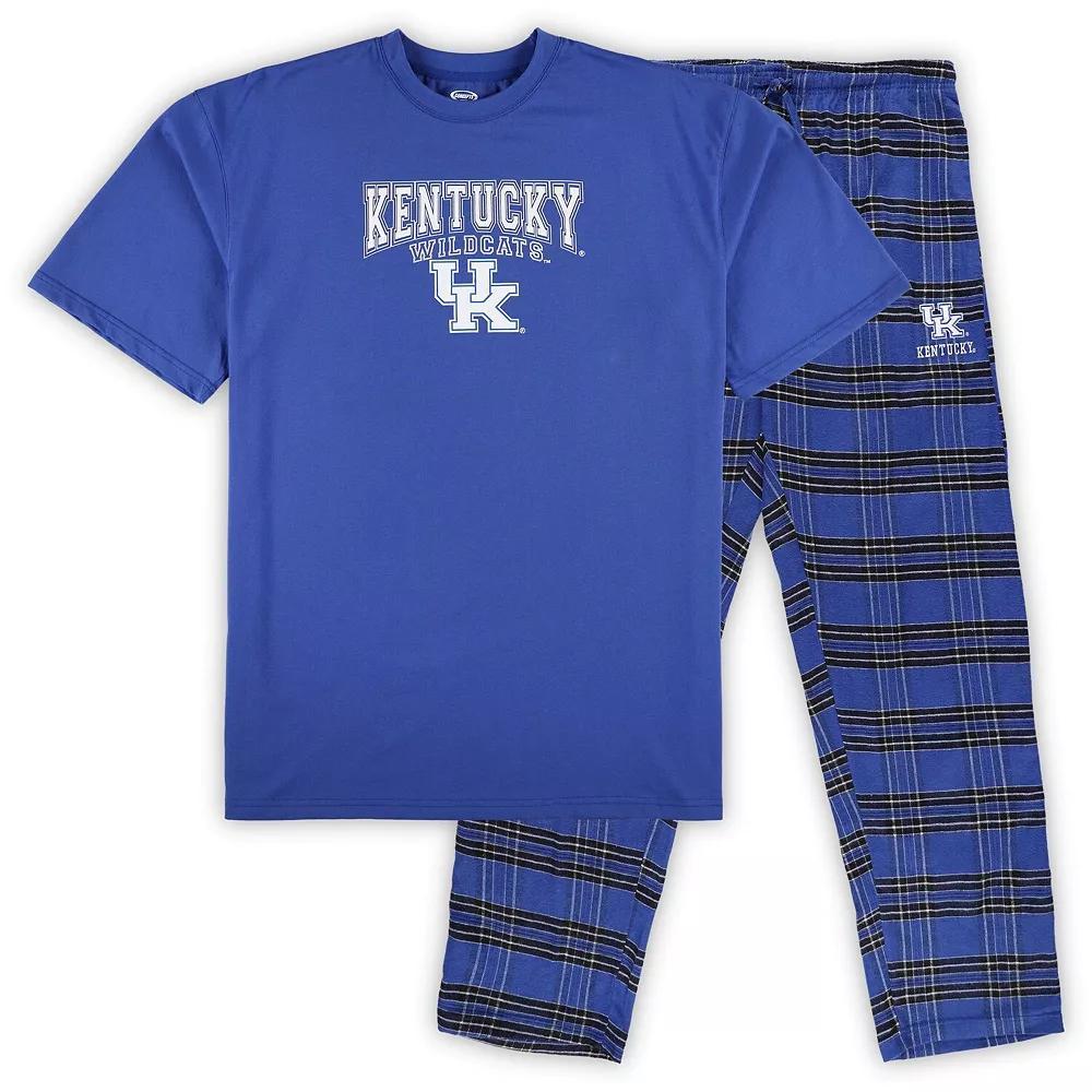 Men's Profile Royal Kentucky Wildcats Big & Tall 2-Pack T-Shirt & Flannel Pants Set, Size: 3XLT, Blue Product Image