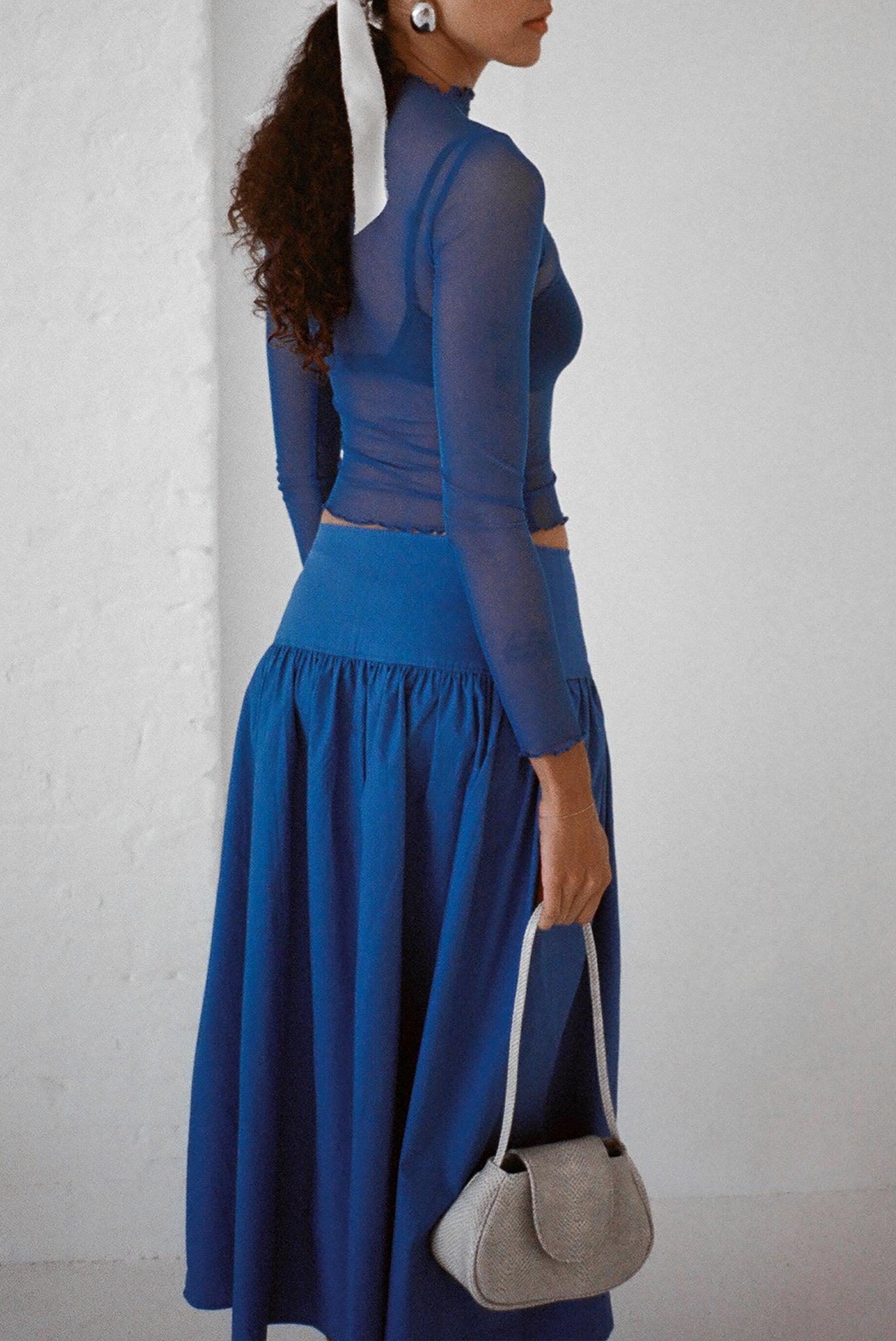 Lulu Skirt - Kahlo Blue Product Image