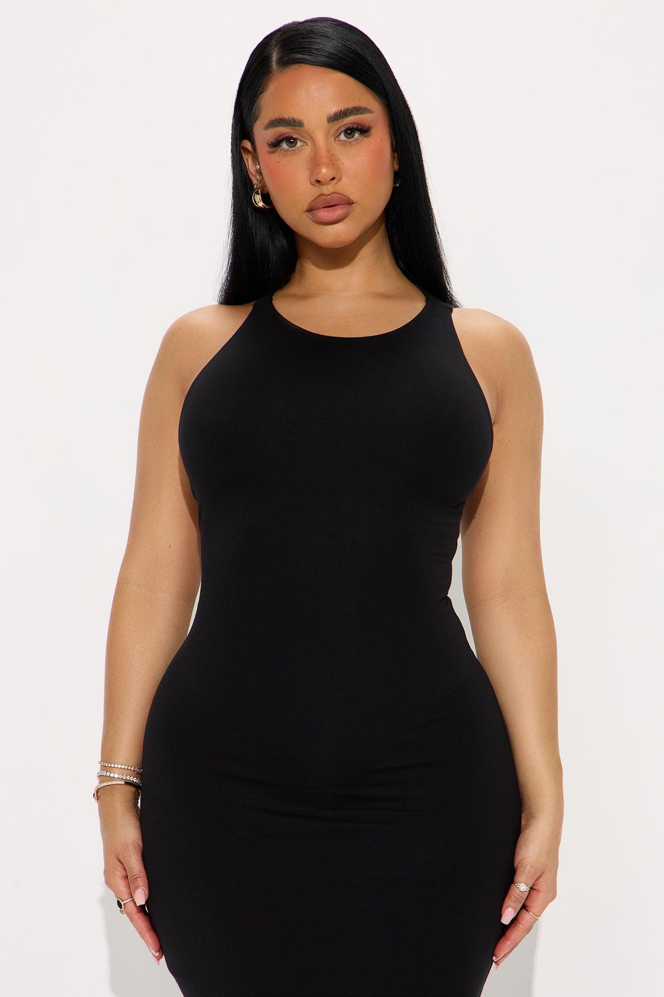 Melodie Double Lined Cut Out Maxi Dress - Black Product Image