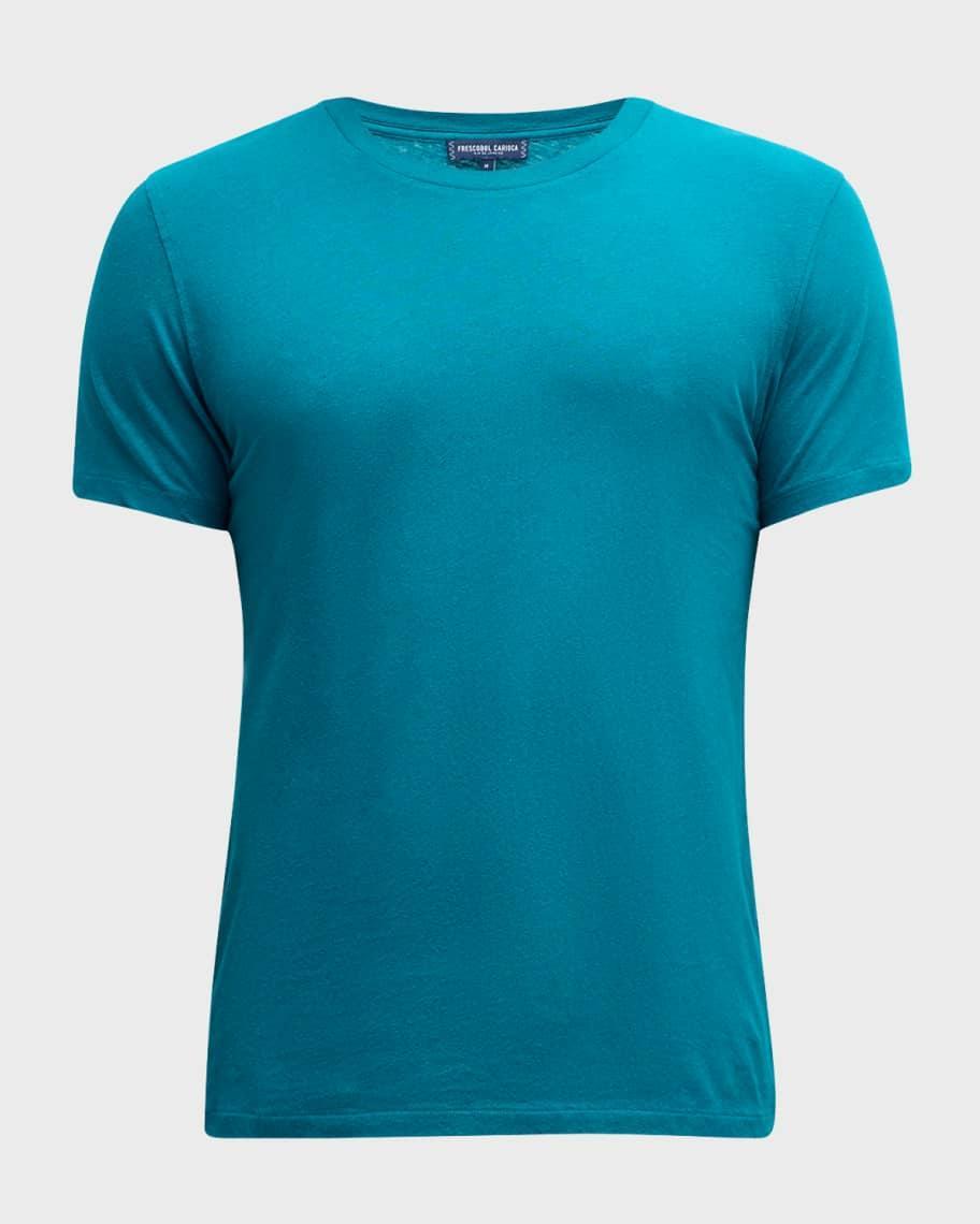Mens Lucio Cotton and Linen Crewneck T-Shirt Product Image